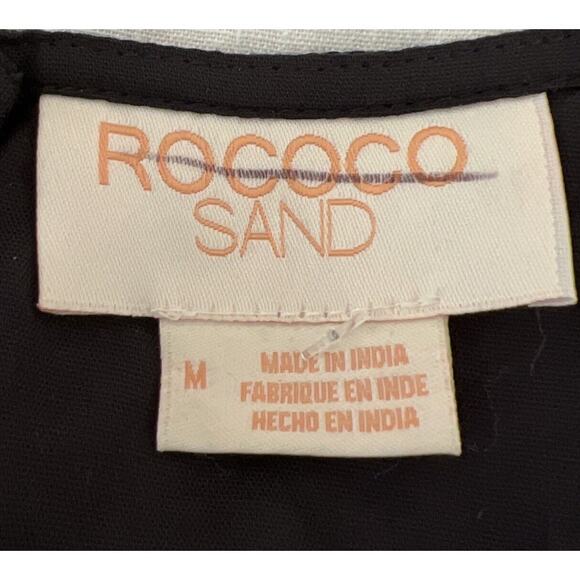 Free People ROCOCO SAND Jane Botta Floral Metallic Ruffle Romper M NWOT $365 - Picture 8 of 10